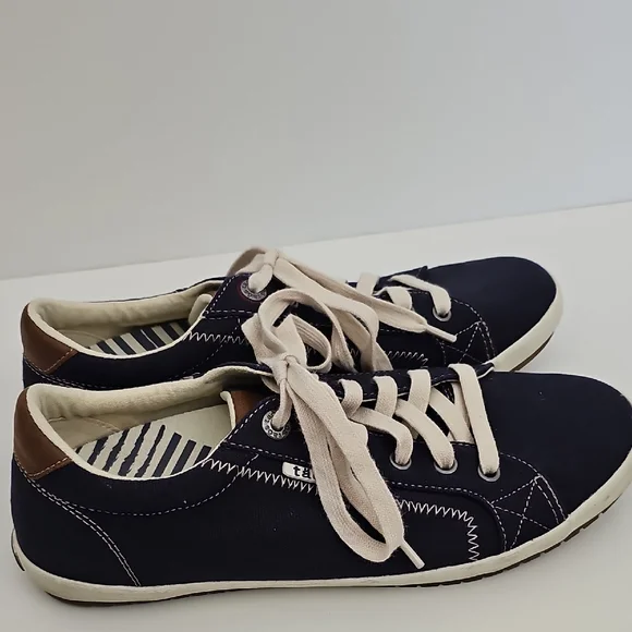 Taos Footwear Starburst Navy Blue and White Sneakers Size 9.5 - Picture 5 of 13